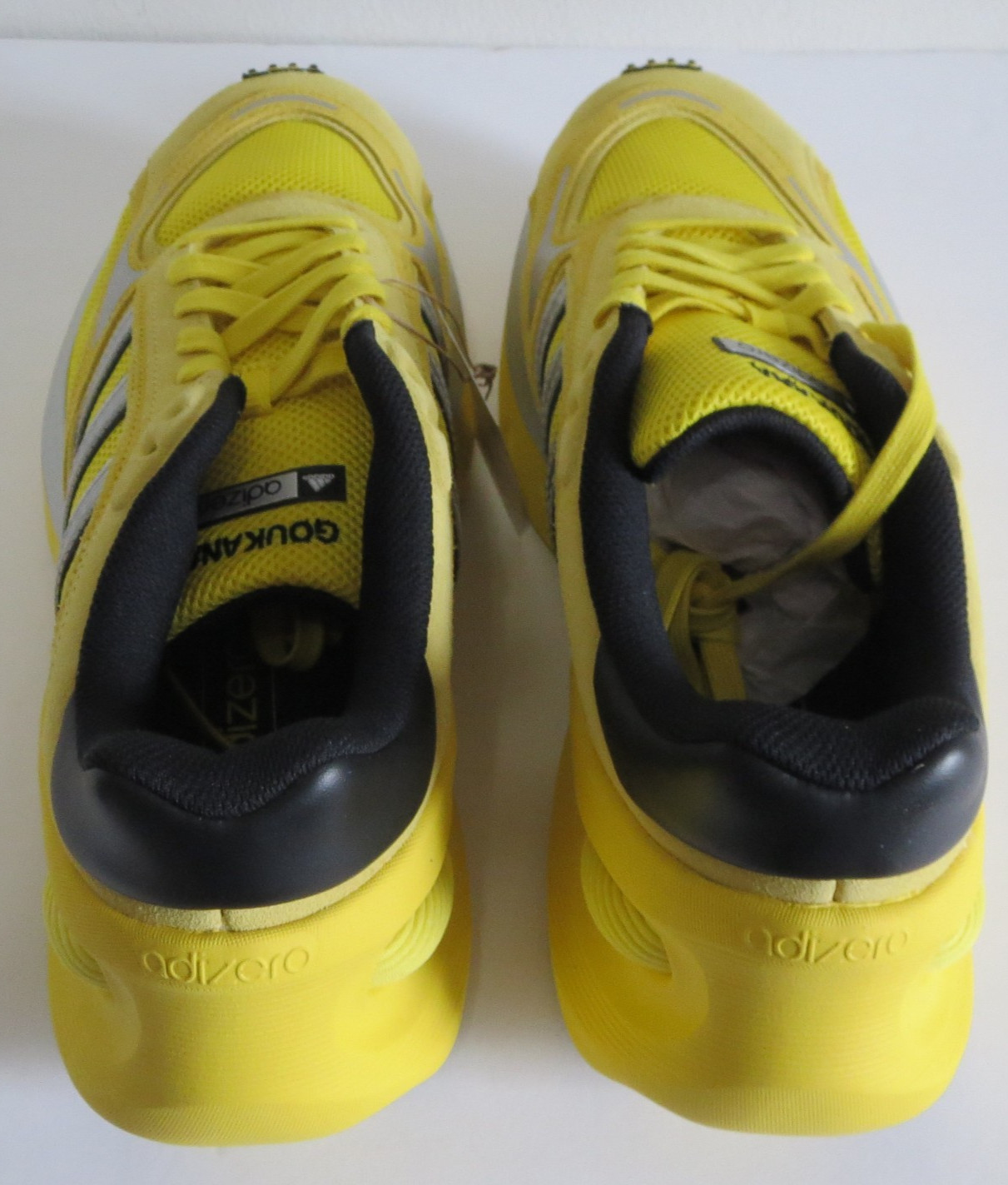 adidas Adizero Goukana Yellow Core Black Men’s Size 13 JP7177 Chunky Runner NWT