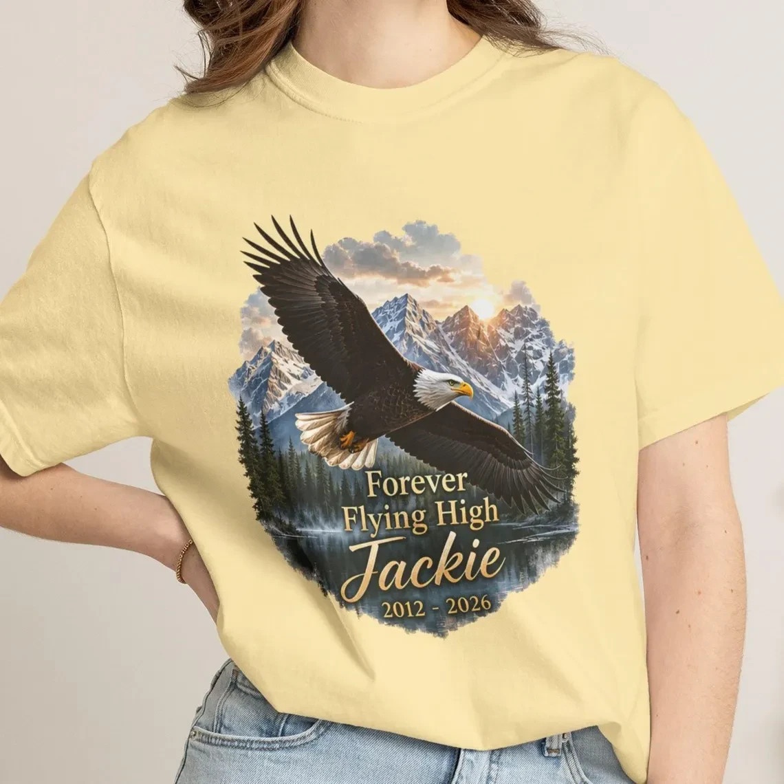 Jackie Bald Eagle Memorial Shirt, Forever Flying High 2012 2026, Big Bear Eagle