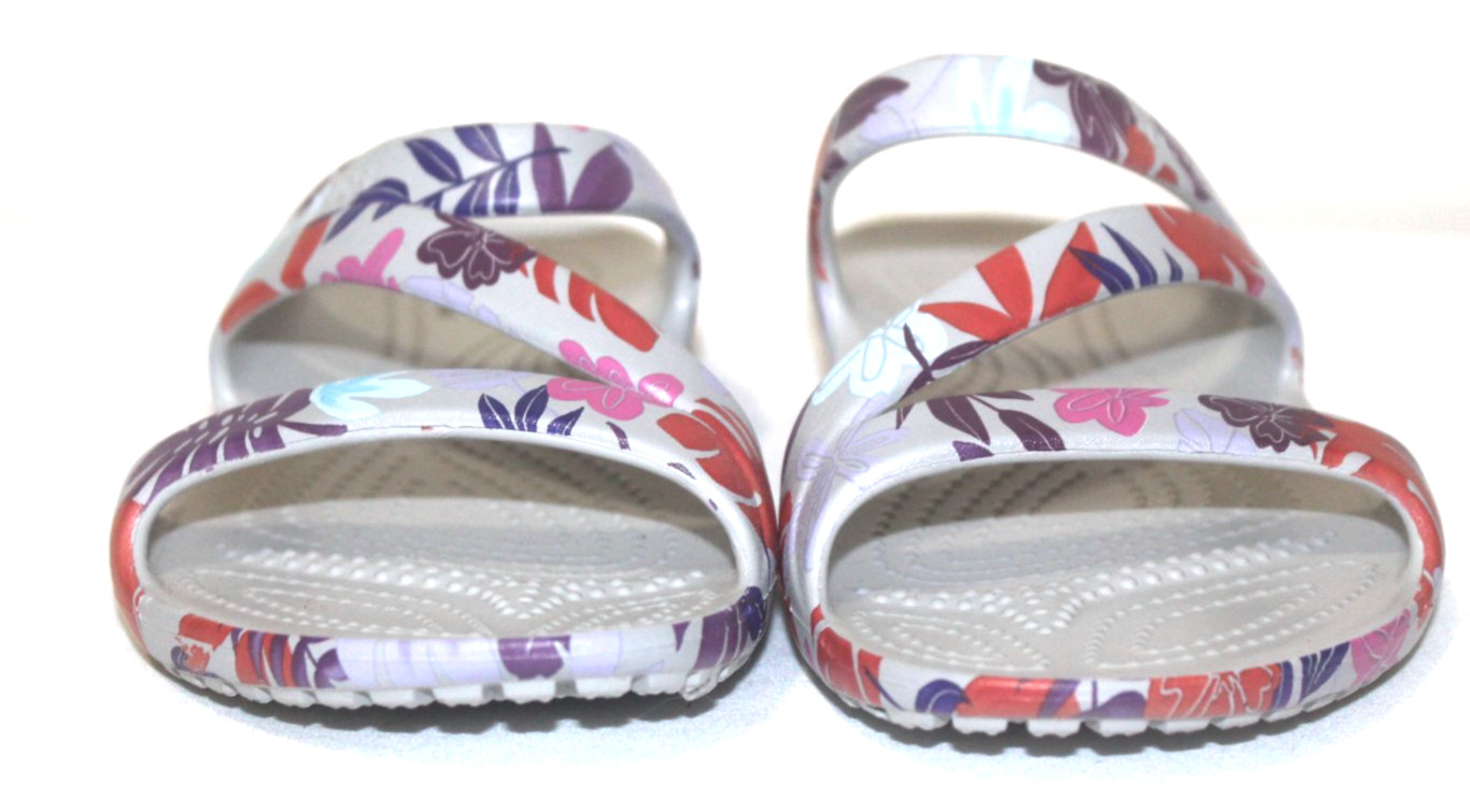 Crocs Kadee II Size W7 Tropical Floral Slides Sandals Women’s Iconic Comfort