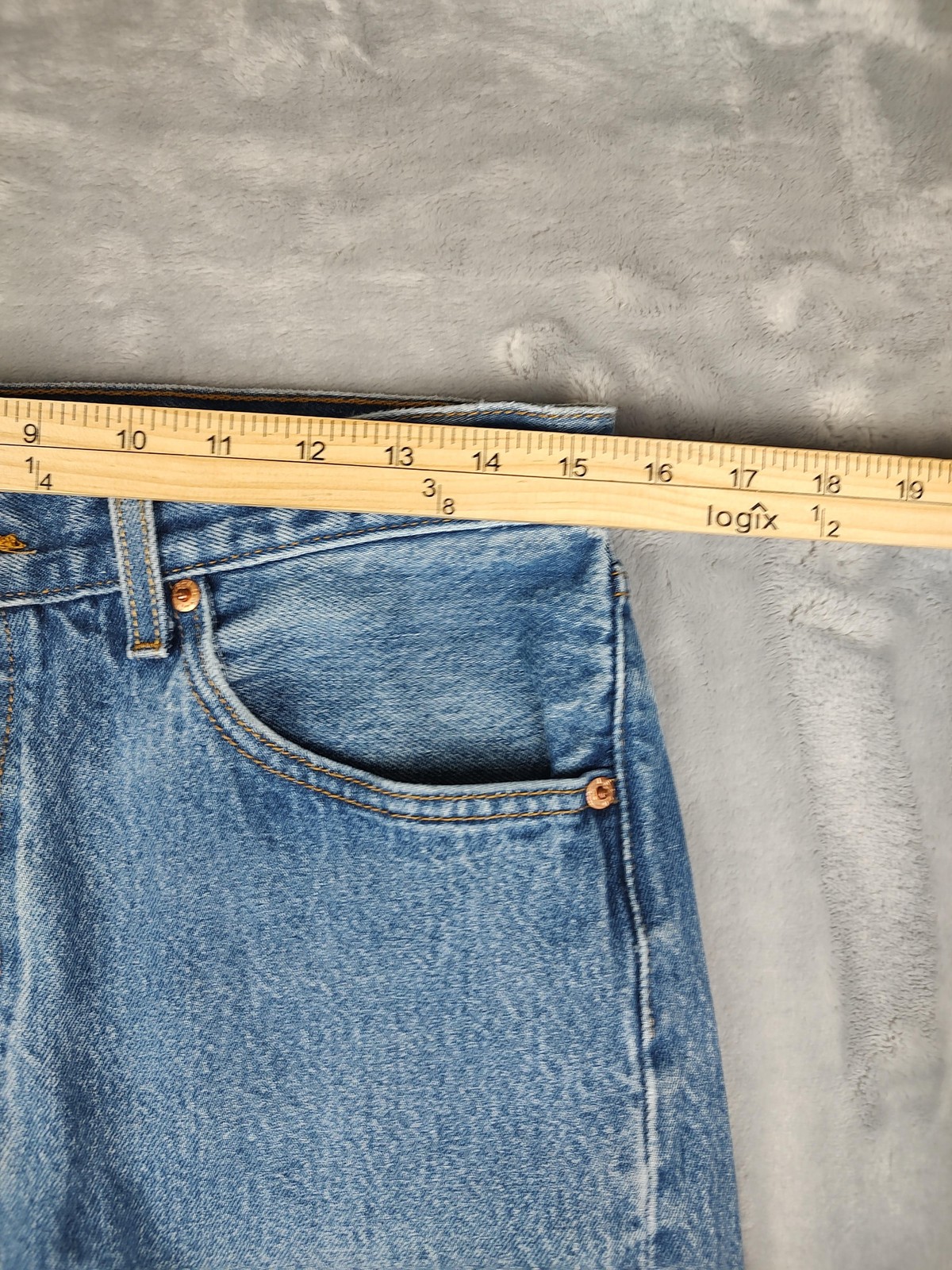 Levis 501 Jeans Mens 34×36 Blue Button Fly Straight Leg 100% Cotton Denim Pants