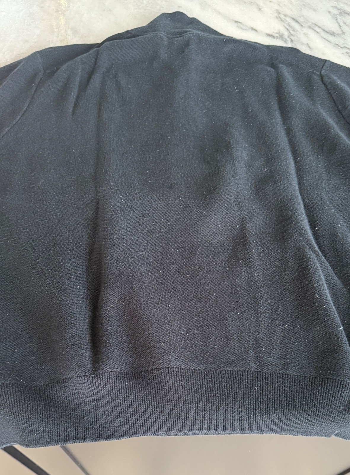 POLO Ralph Lauren Cotton Men’s Pullover Zip Sweater, Black, X-Large