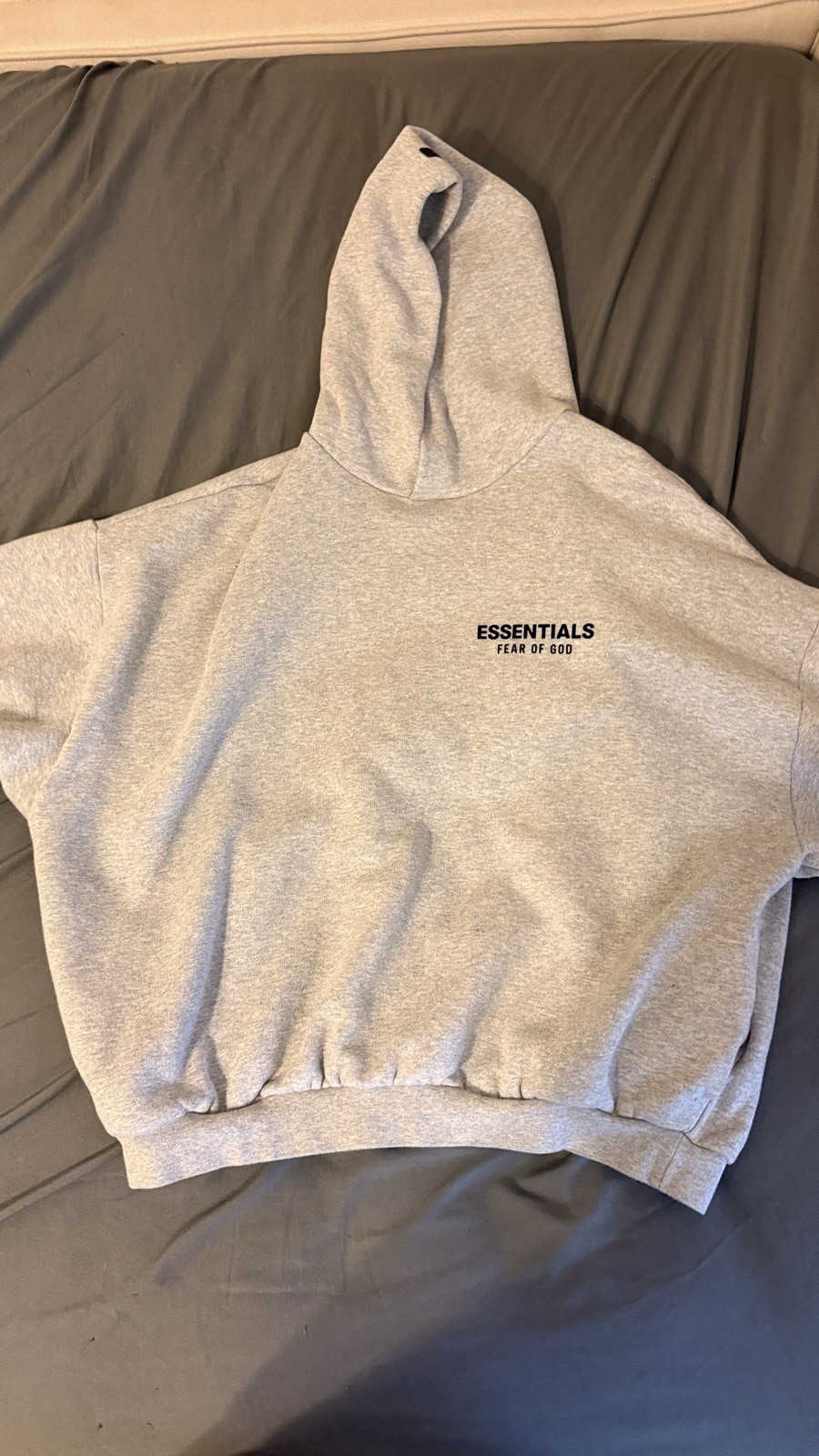Essentials Fear of God Essentials Gray Pullover Hoodie Logo Hooded Long Sleeve M