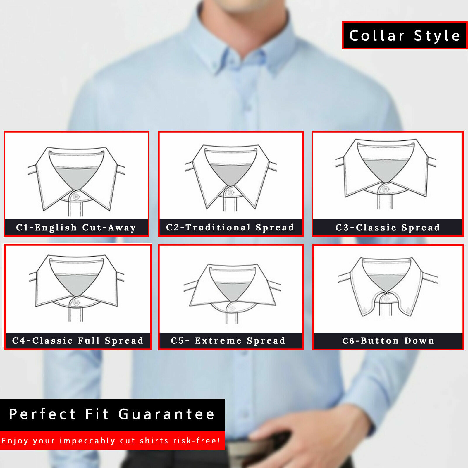 5 x Mens Shirts Custom Made to Measure Business Formal Casual All Sizes & Fit