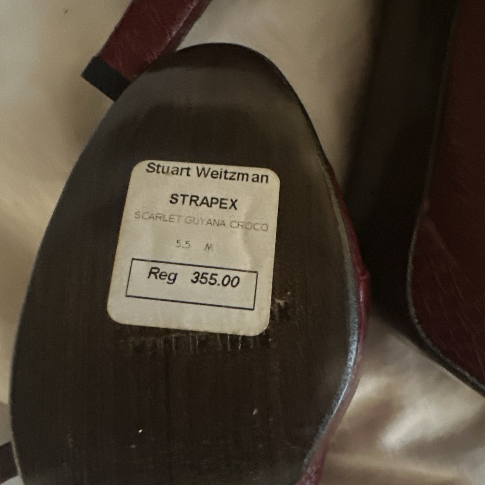 Stuart Weitzman Sky High Size 5.5 BURGANDY Platform ORIGINAL PRICE $355