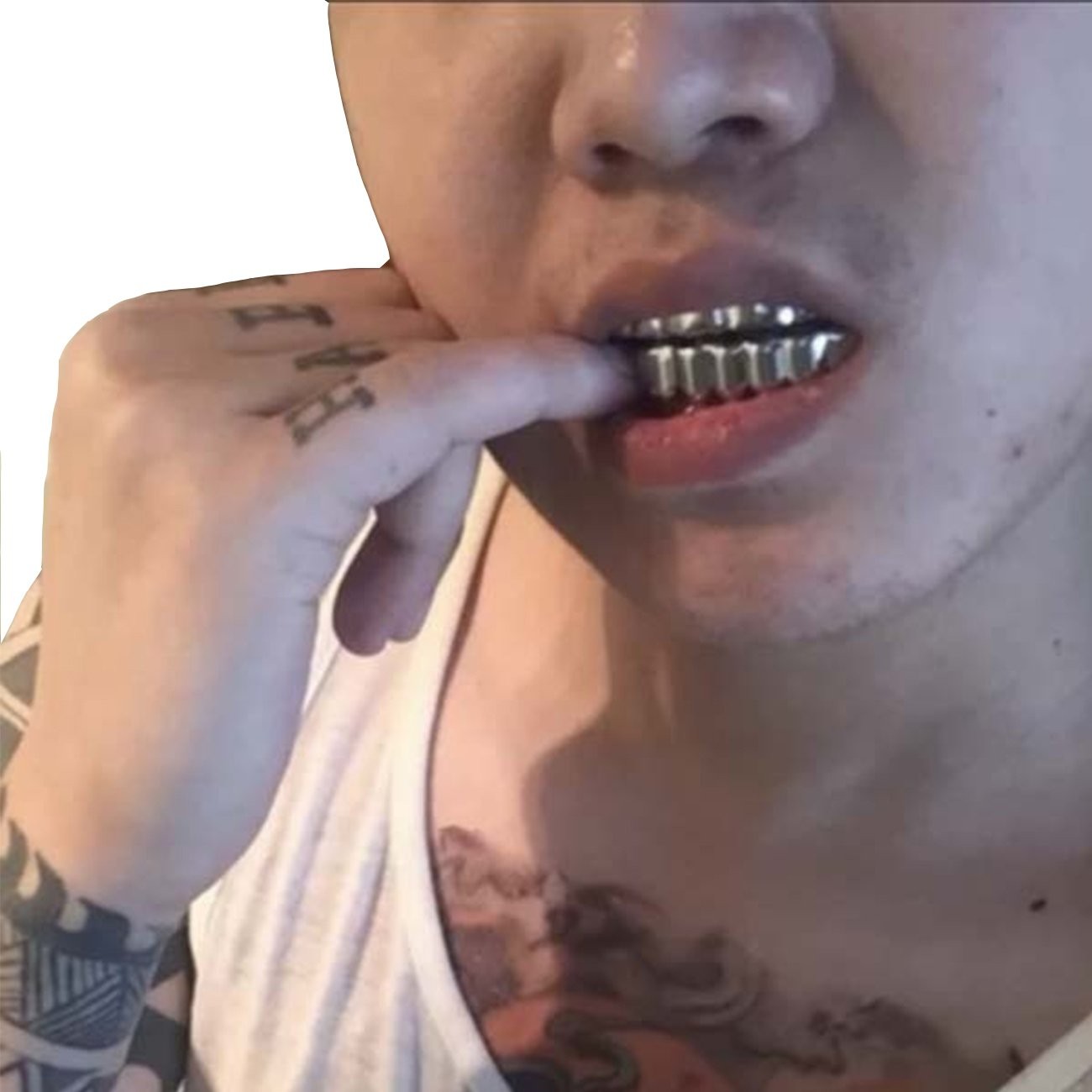 24K Gold Plated Punk Custom Fit Teeth Top: 5×1.3cm, Bottom: 4×1.1cm,