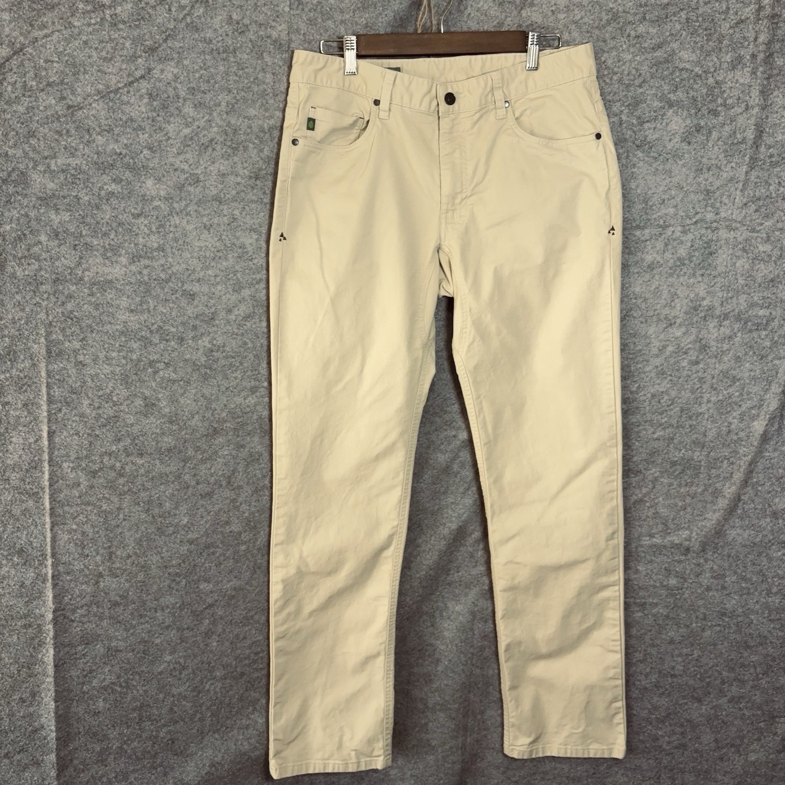 Stio Rivet Canvas Pants Jeans Mens 32×32 Yellow Beige Stretch Gusseted Versatile