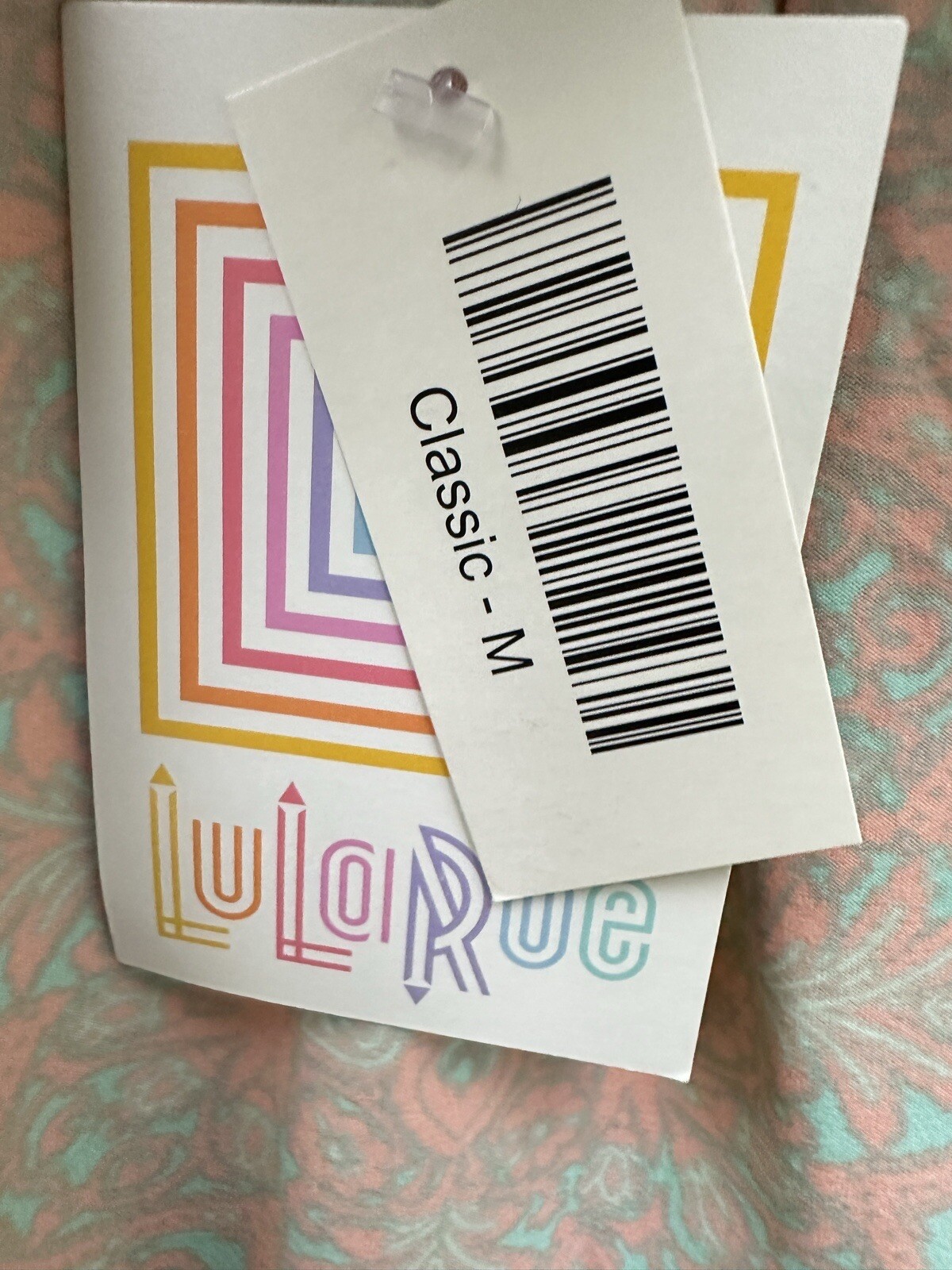 LuLaRoe Classic T Women’s Top Size M FLORAL Pale Peach Mint NWT NEW OLD STOCK