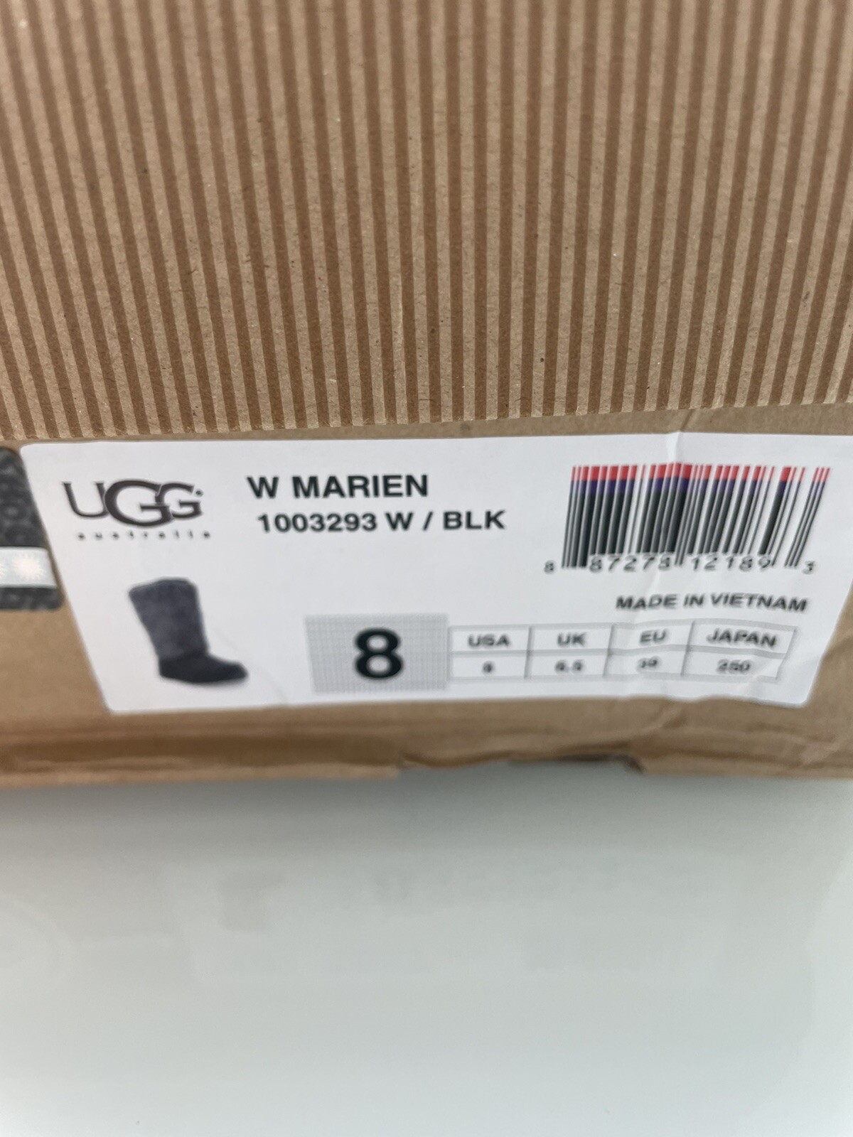 NWB UGG Australia Waterproof Marien Leather Fur Boots Size 8US