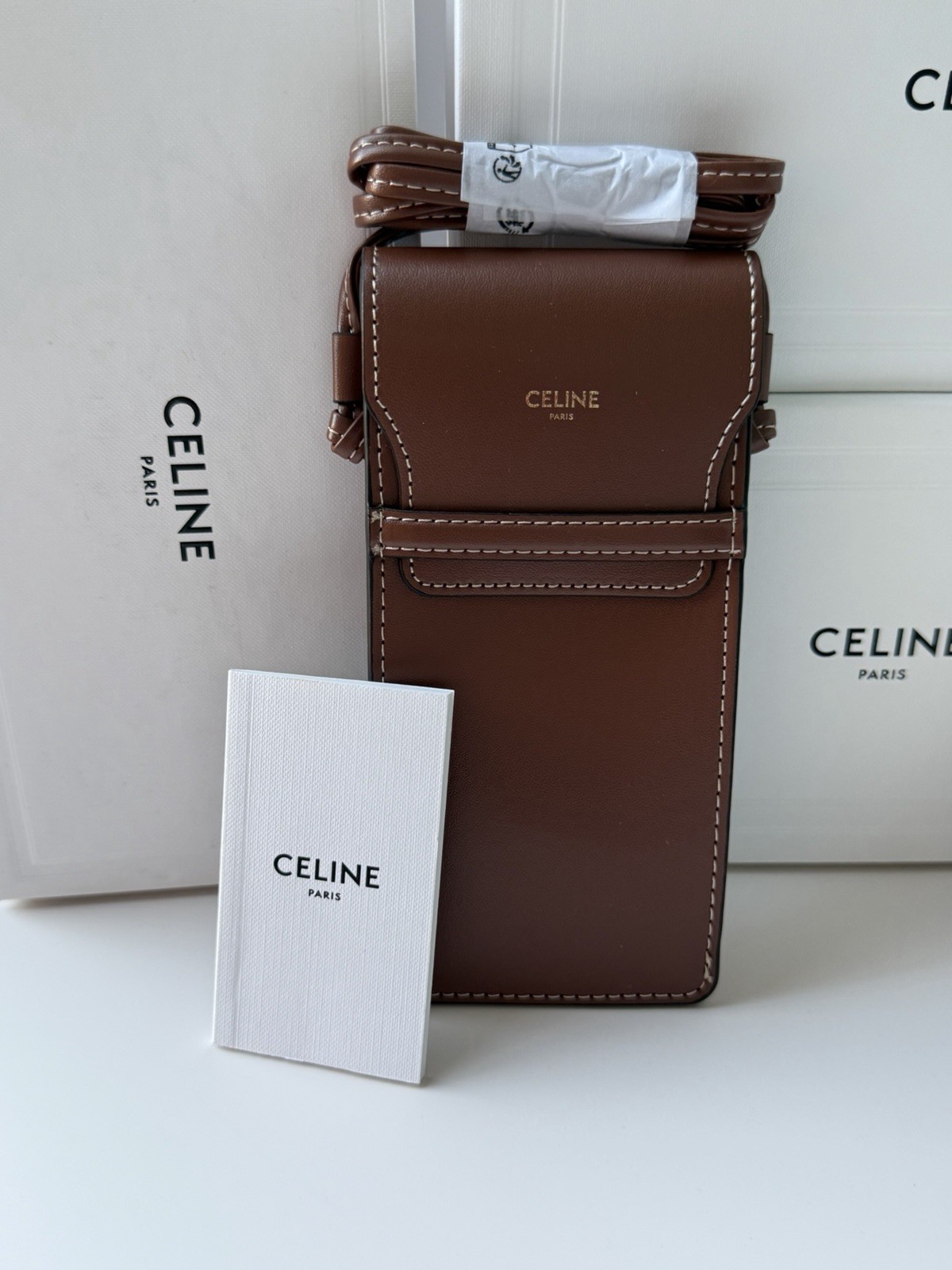 Celine CL40235U 28E Triomphe Metal Oval Sunglasses Rose Gold Brown AUTHENTIC
