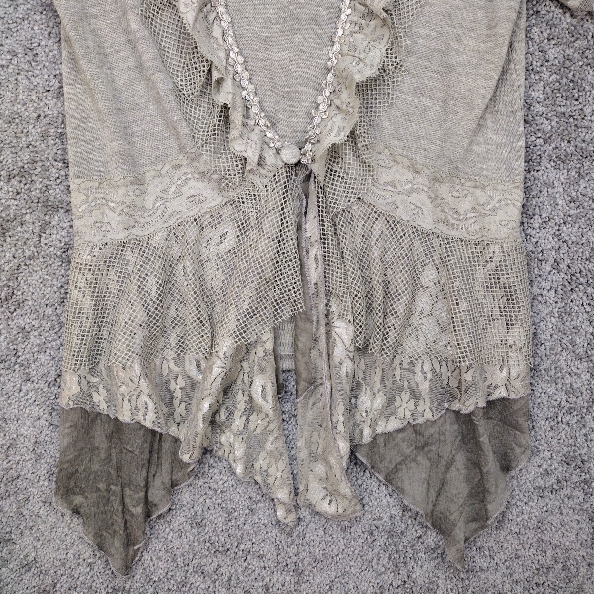 Pretty Angel NWT Green Top Tunic Women’s Size Med Y2K Lace Fairy fun Sexy Shirt