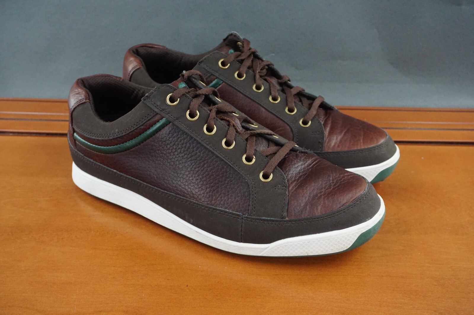 FootJoy Contour Men’s Size 8.5 W Shoes Brown Leather Lace Up Casual Golf Shoes