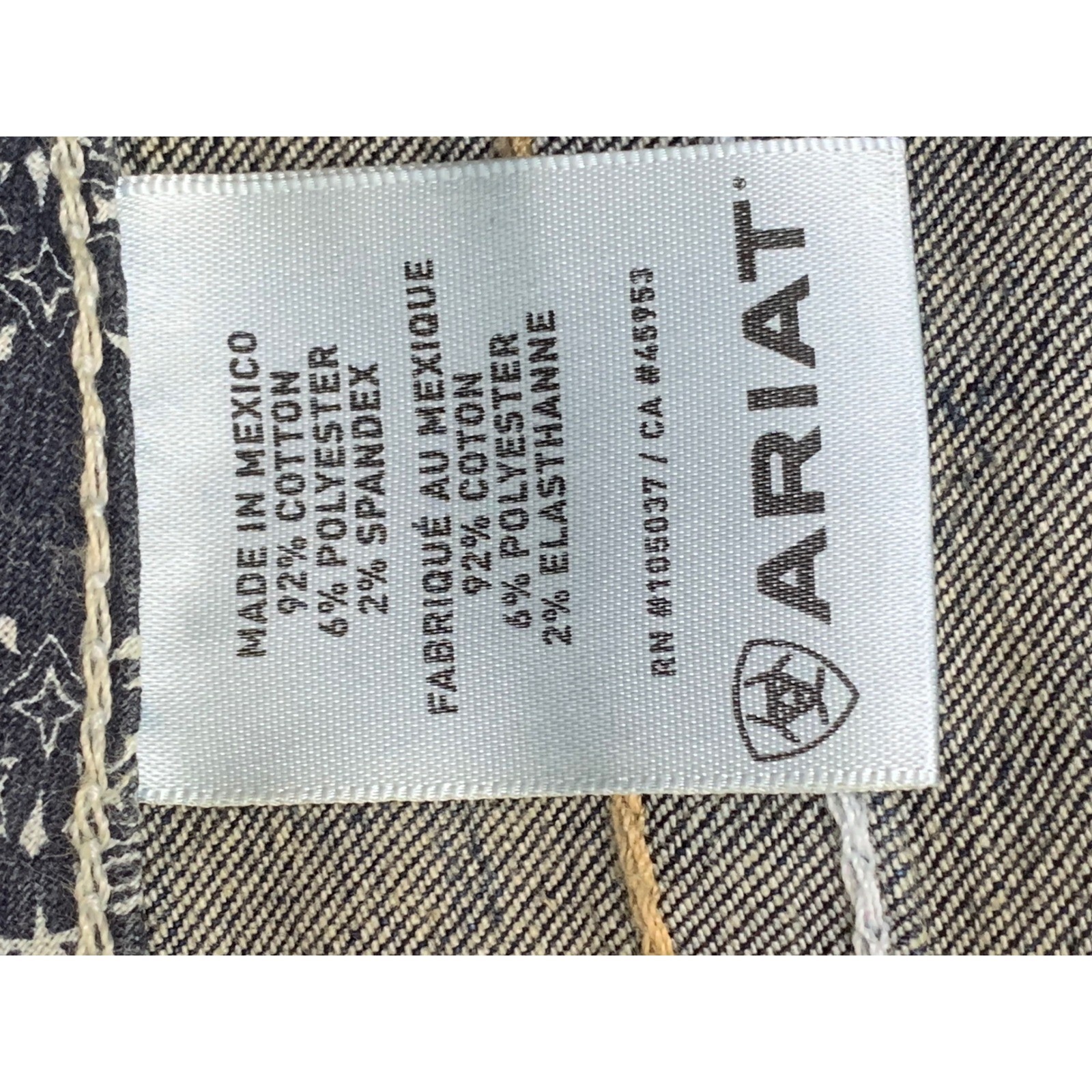 Ariat REAL Men’s Denim Dark Wash Bootcut Jeans 31R Contrast Stitch Stretch