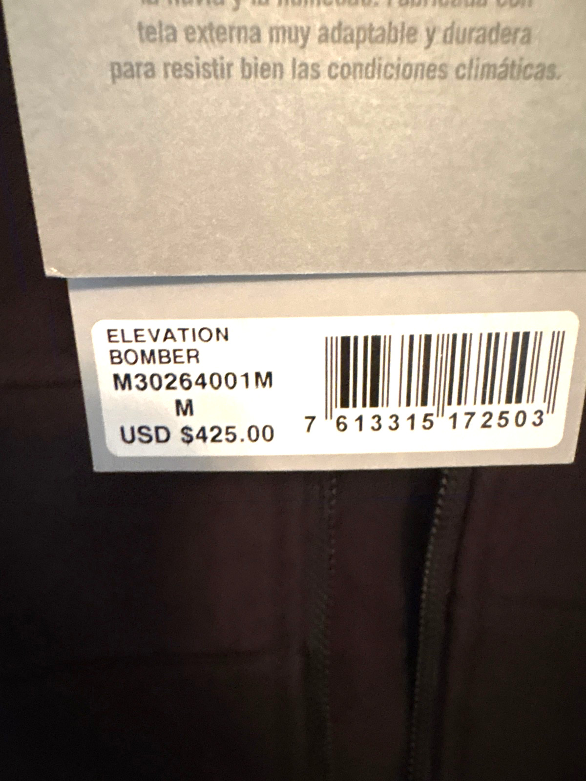 Victorinox Elevation Bomber Jacket with Thermore Ecodown Insulation Size M