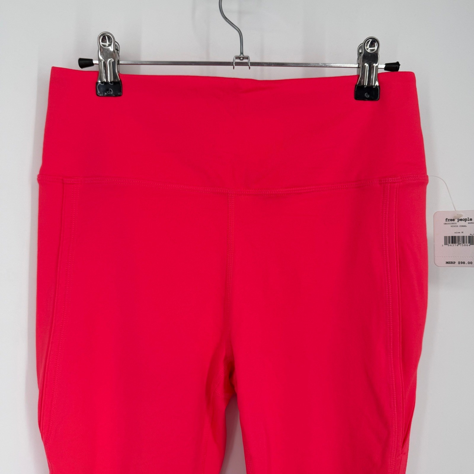 NWT Free People FP Movement New Infinity Legging High Waist Crop Vivid Coral M