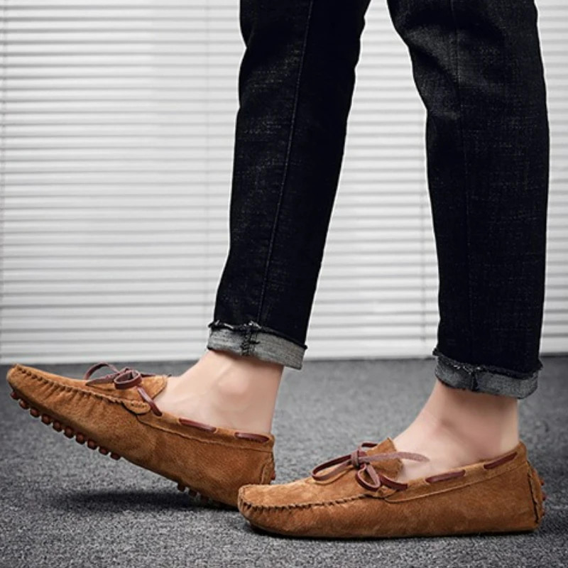 Men’s Casual Shoes Breathable Suede Loafers Moccasins Slip on Driving Flats