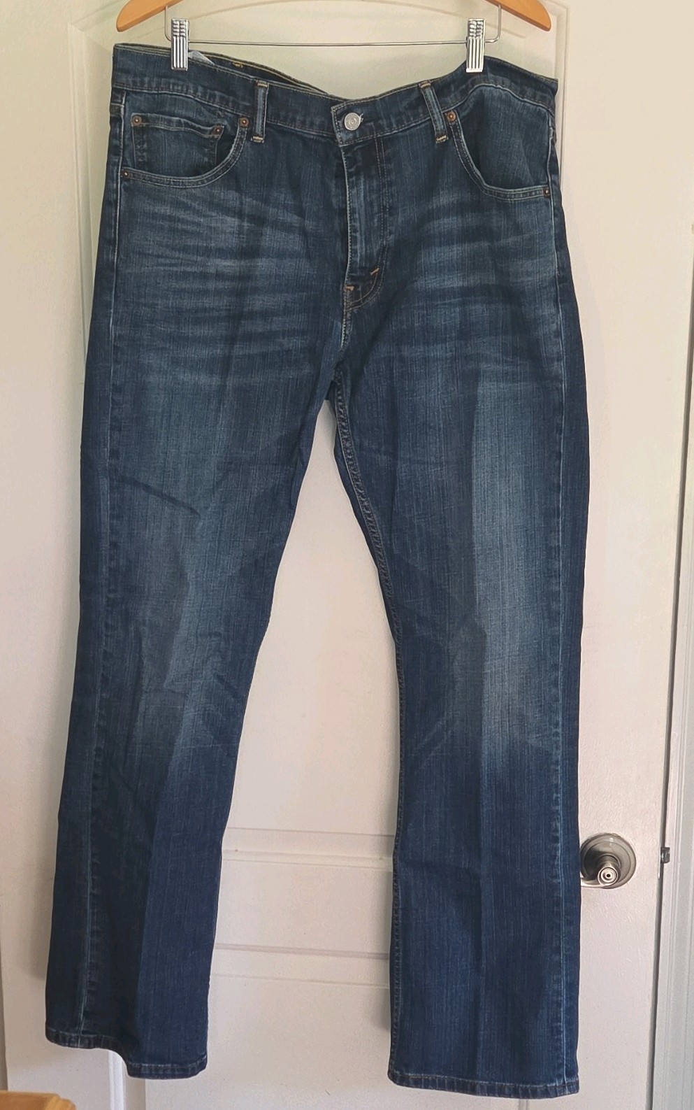 Levi’s 527 Series Bootcut Blue Denim Jeans Slim Fit 5-Pocket Button Logo
