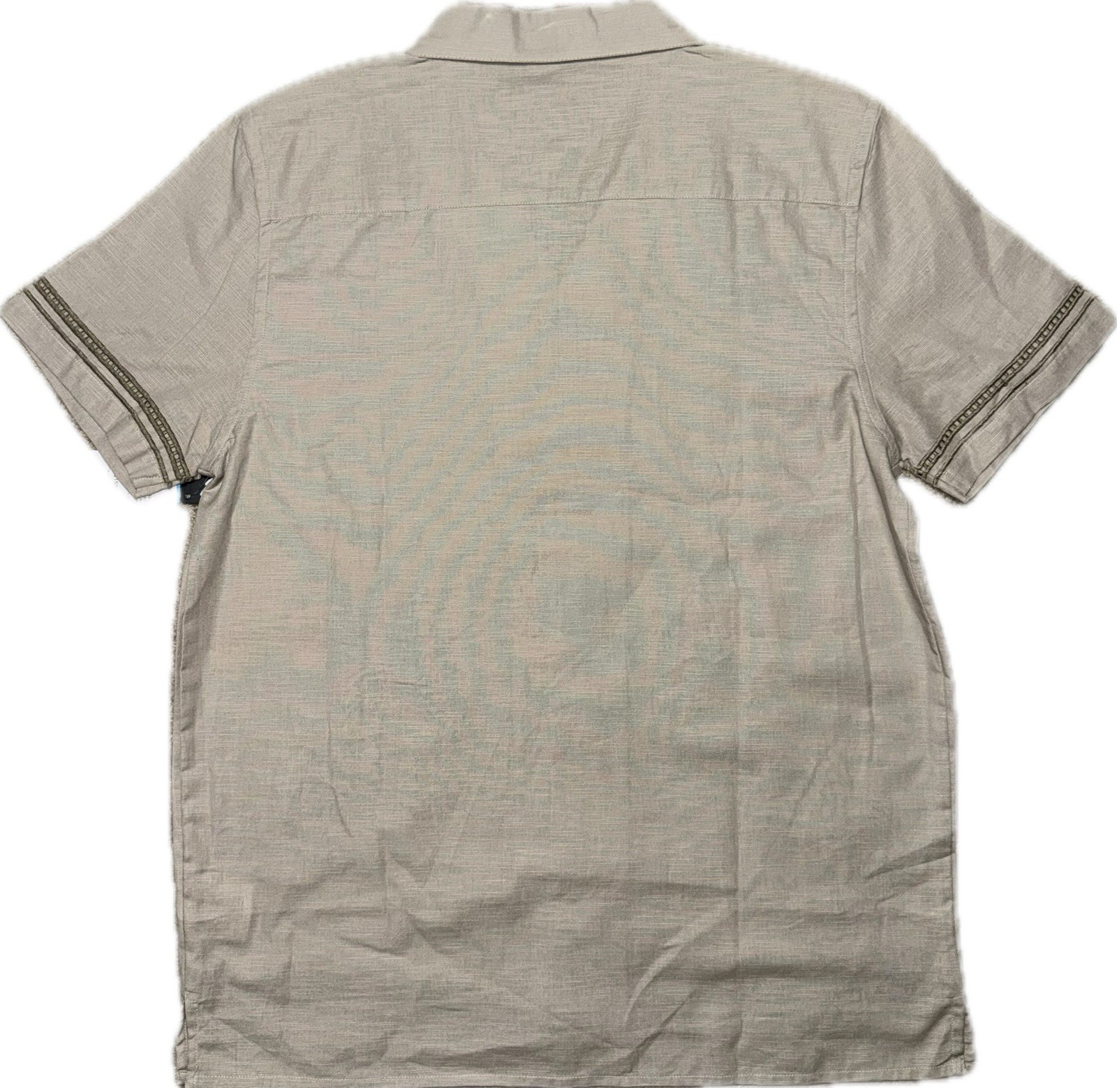 Modern Culture Men’s Taupe Floral Embroidered Cotton Shirt Sz M NWT