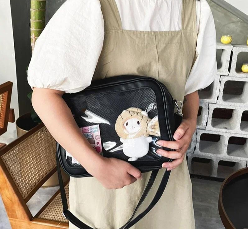 Women’s Ita Crossbody Bag Clear Transparent Shoulder Messenger Purse Cute Kawaii