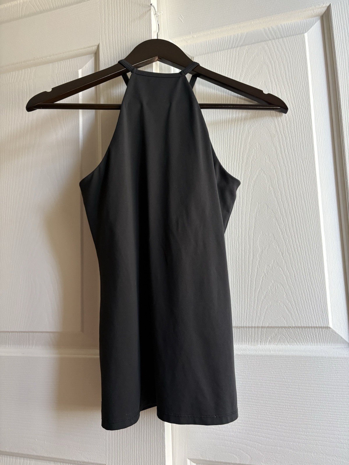 Fabletics Black Cutout Halter Tank XS