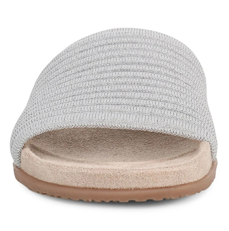 VIONICS Evie Knit Slide Sandal – Vapor Silver NEW