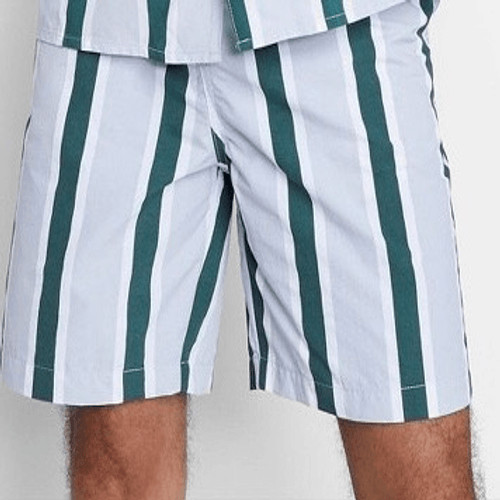 Men’s 6.5″ Striped Reguar Fit Pu-on Shorts – Origina Use Size L