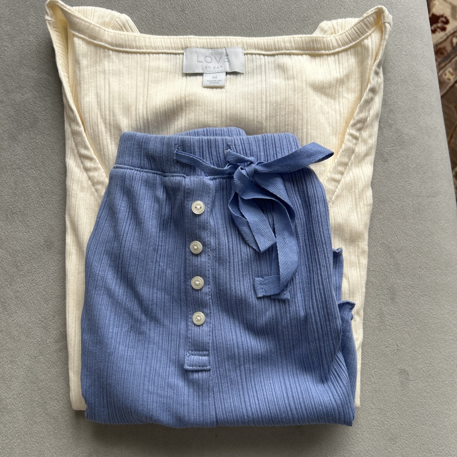 Gap Love by Gap Pajama Lounge Set Shirt Shorts Women Medium Top And Shorts NWT