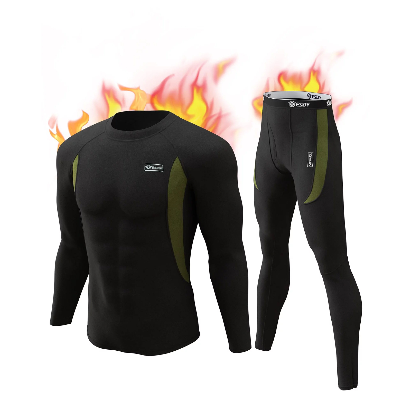 Men’s Thermal Underwear Set Winter Warm Long Johns Shirts Tops & Bottom Suit
