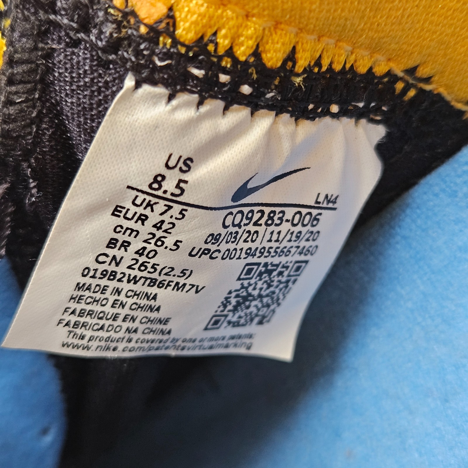 Nike LeBron 18 Dynasty Minneapolis Lakers CQ9283-006 Men’s Size 8.5 NWOB Blue