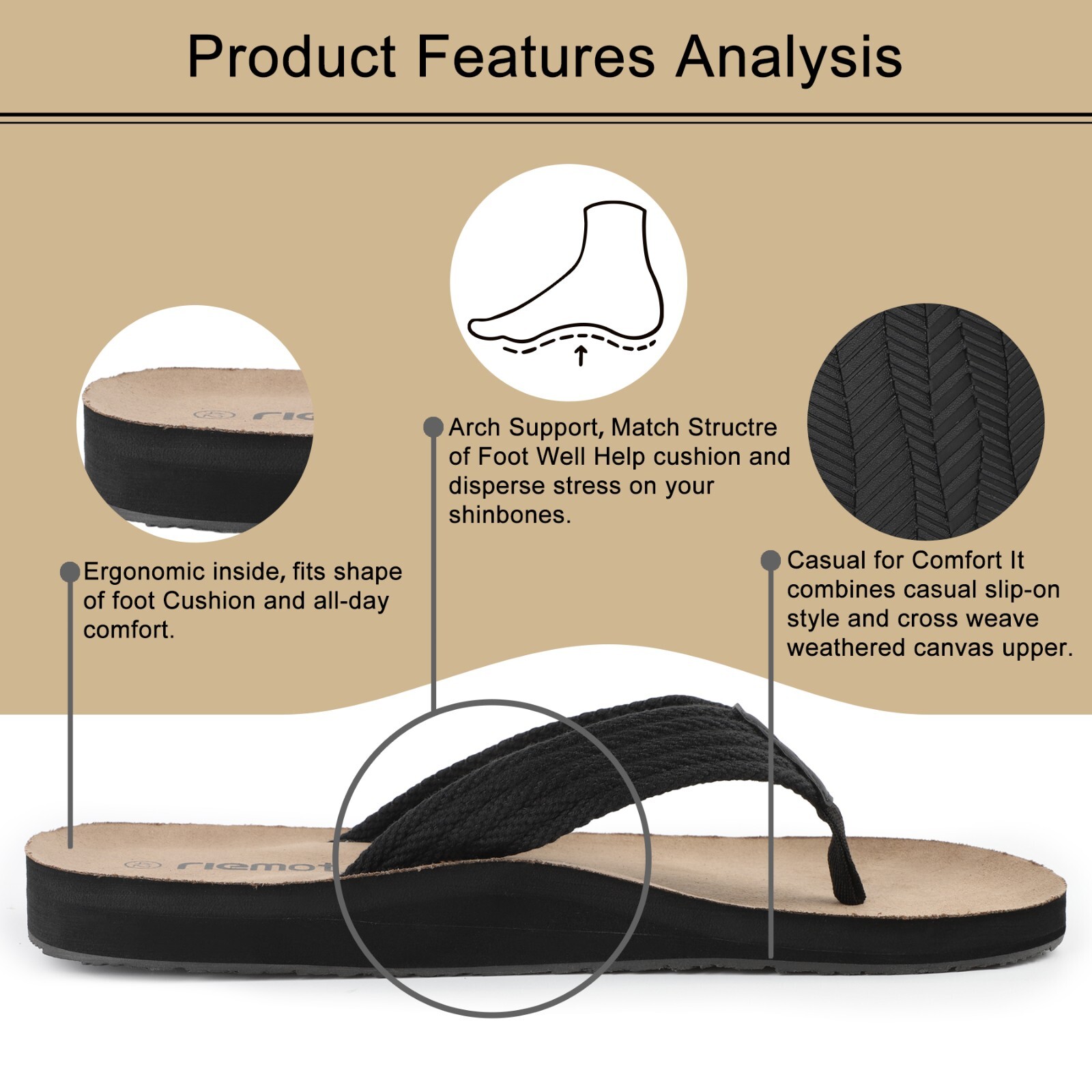 Mens Flip Flops Thong Sandals Shower Beach Slider Slip On Summer Casual Slipper
