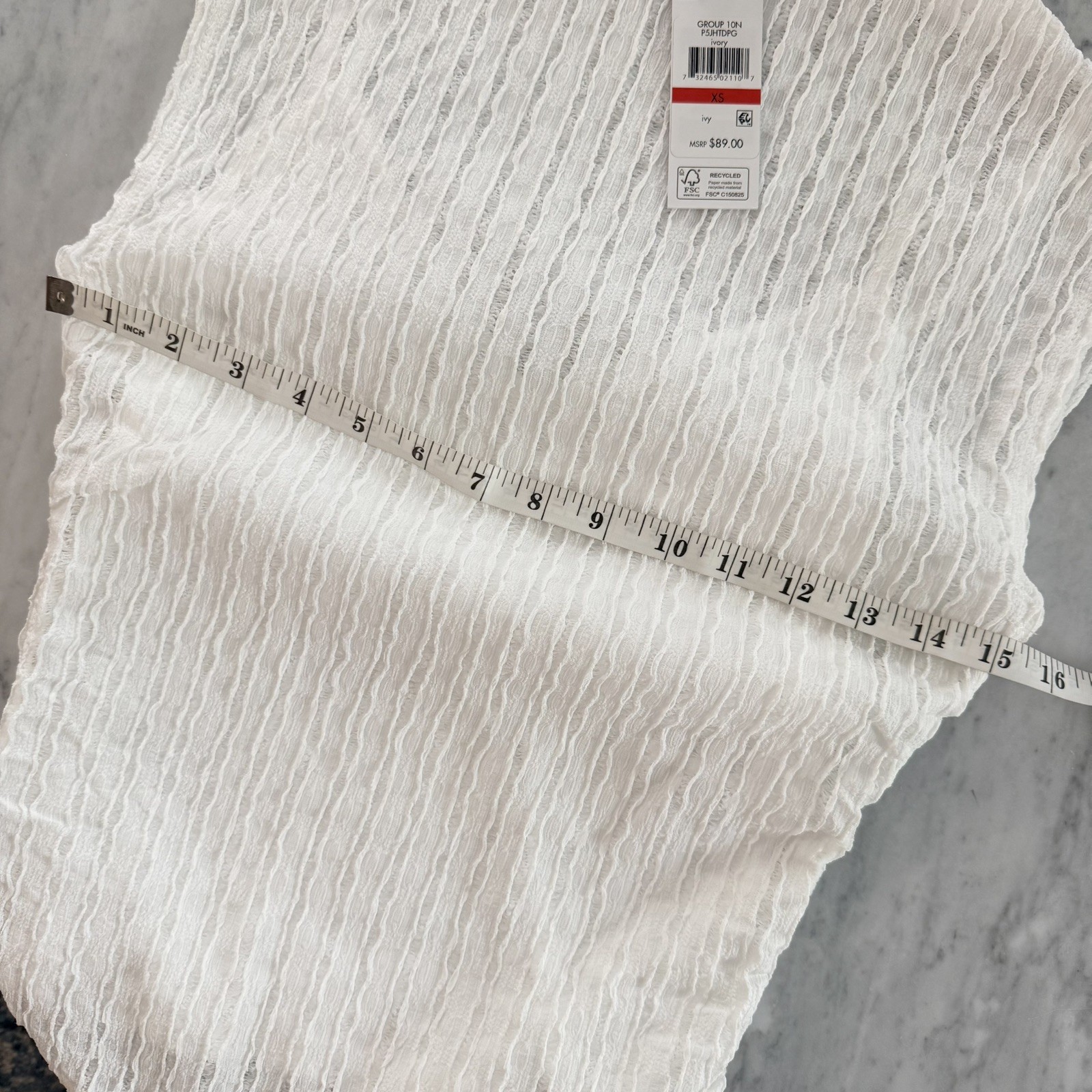 DKNY Women’s Lightweight Mock Neck Sleeveless Open Texture Top W/ Cami White XS