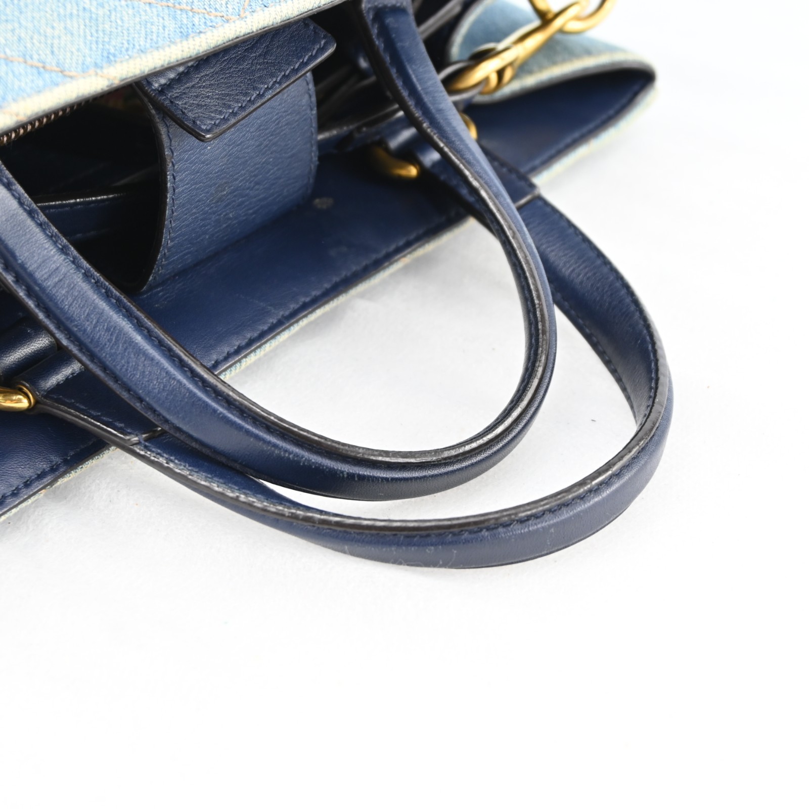GUCCI 448054 Marmont denim x leather 2Way Hand Bag Shoulder Bag R3909YR805