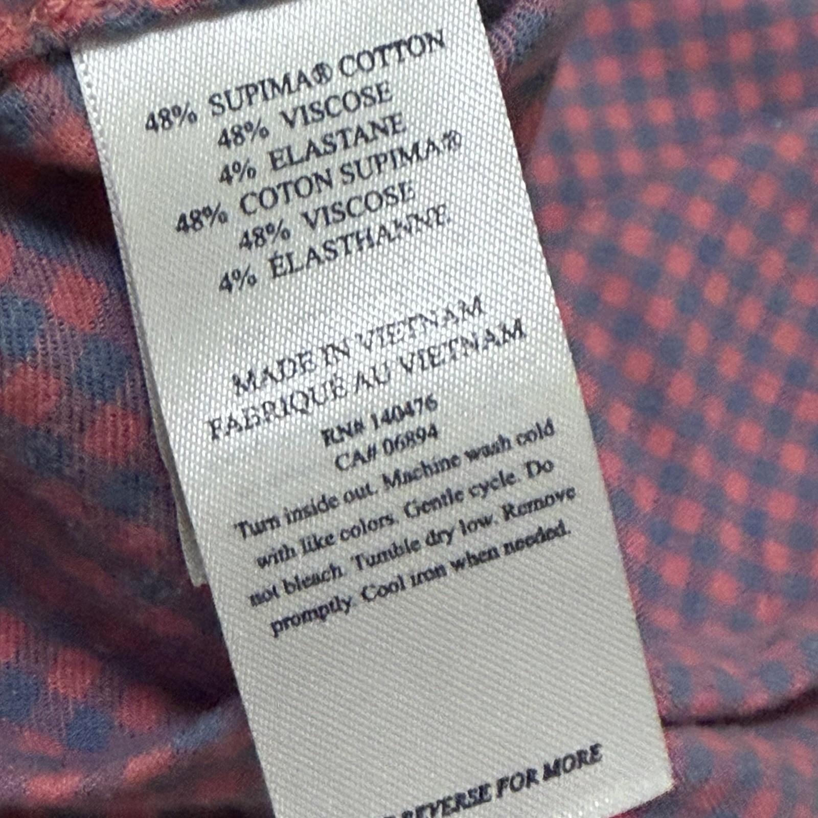 Faherty Mens Lightweight Movement Flannel Shirt Long Sleeve BLUE ROSE GINGHAM M