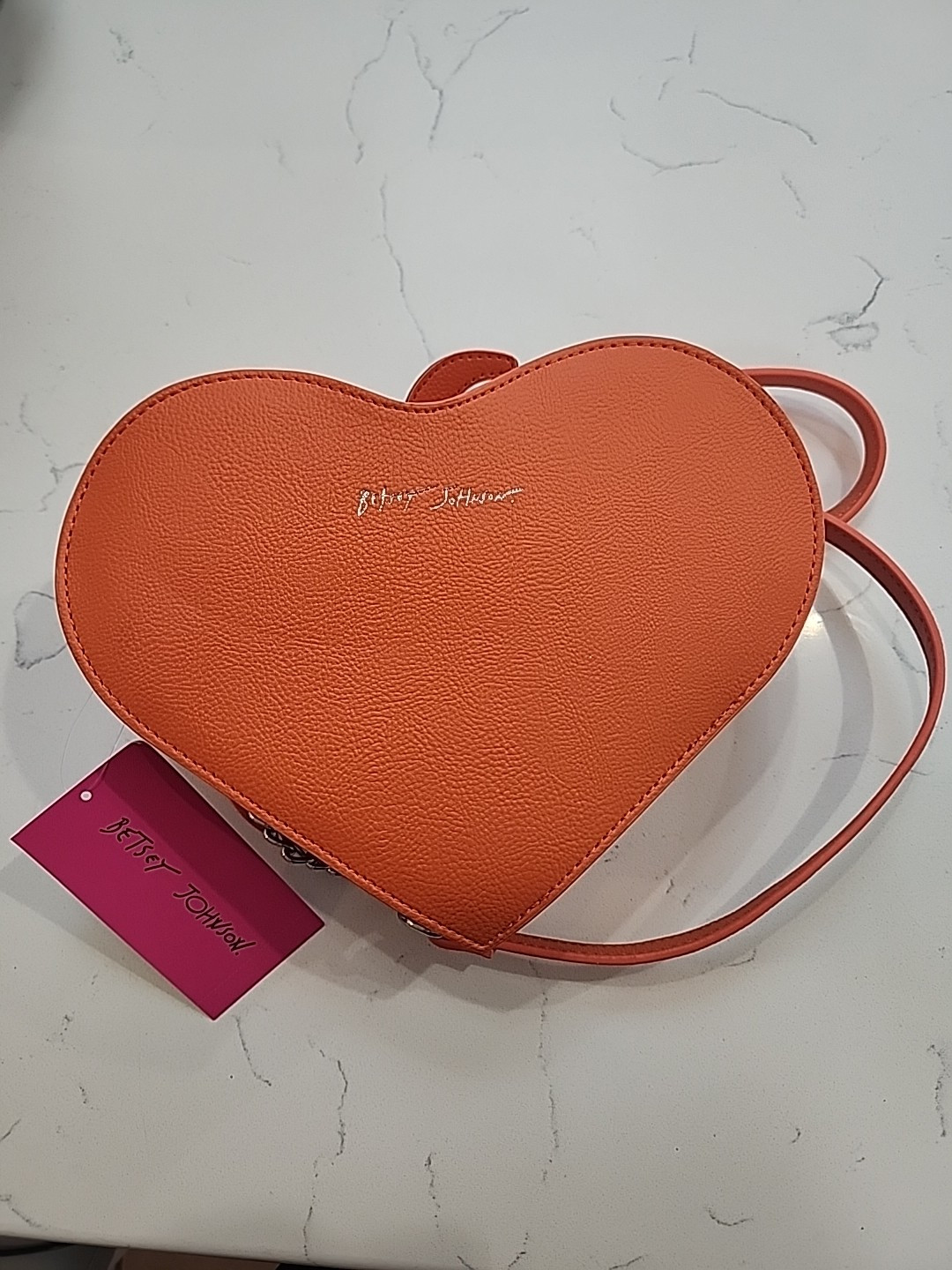 Betsey Johnson Halloween XO GINGER PUMPKIN Heart Kitsch Crossbody Bag Purse NWT