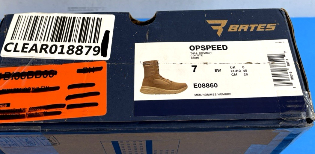 NIB 7 EW MENS BATES OPSPEED TALL COMBAT BOOTS E08860 COYOTE