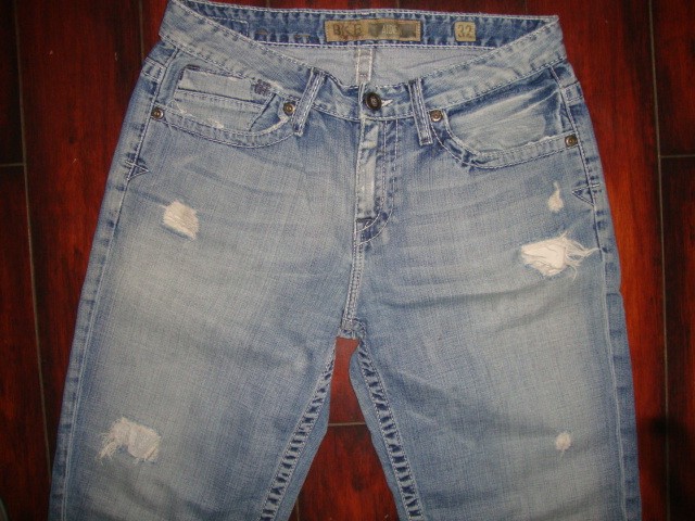 Men’s BKE JAKE 100% COTTON blue fade distress 34~S (29) ALL FROM THE FACTORY