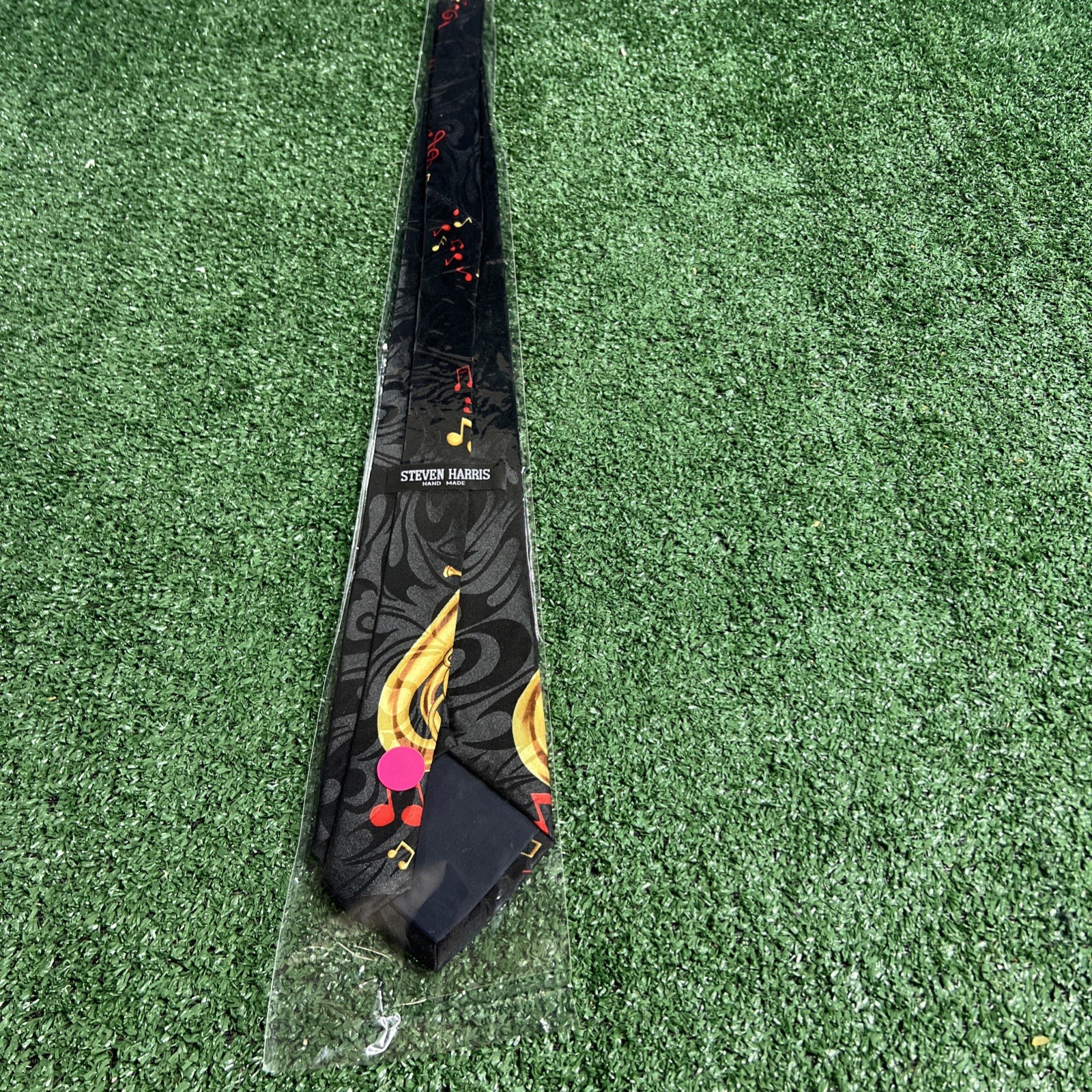 Men’s Tuba Wind Instrument Musical Theme Black Gold Novelty Necktie Bands Fun