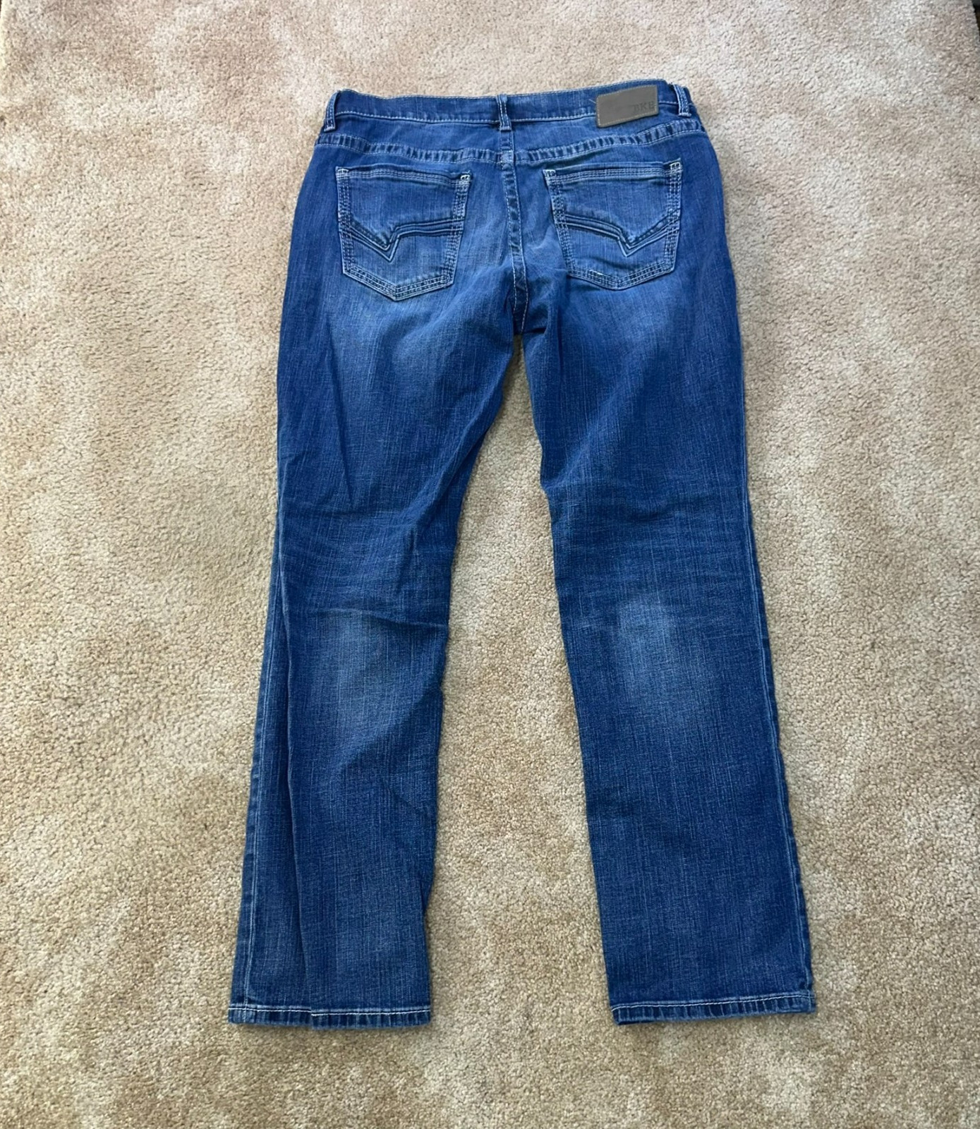 BKE Buckle Nolan Straight leg Jeans Men’s 34×32 Blue Denim stretch