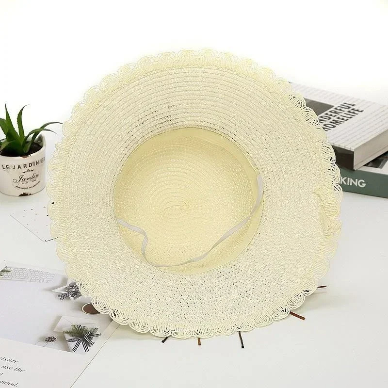 Fashionable Korean Multiple Styles Version Little Daisy Embroidered Straw Hat Wo