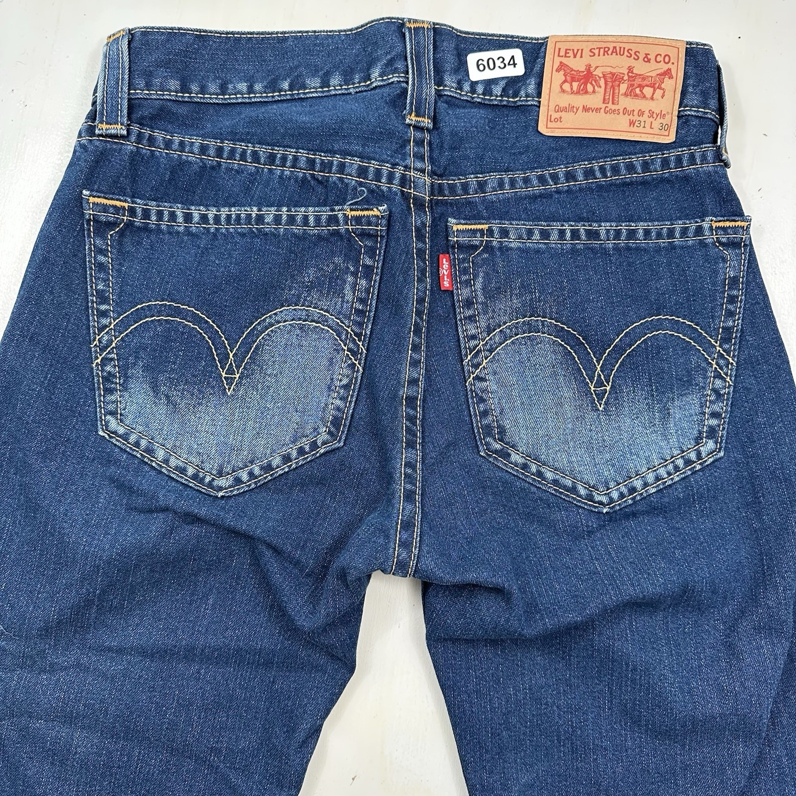 Y2K VTG LEVI’S TYPE 1 REAL LOOSE Jeans Men Actual 31×26 BAGGY Skater Blue Denim
