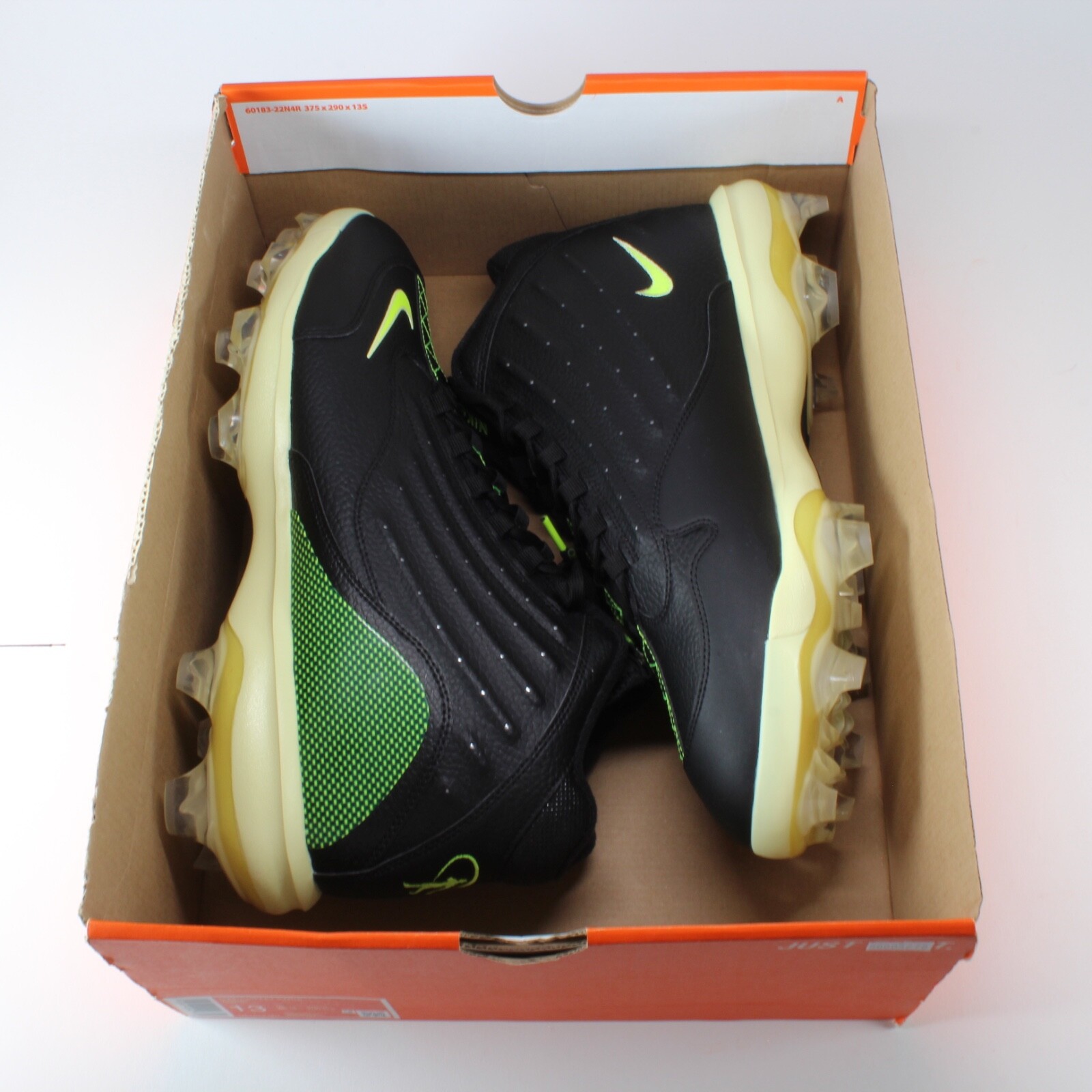 Nike Griffey 2 MCS ‘Black Volt’ HF1579-001 Men’s Size 13 Cleats