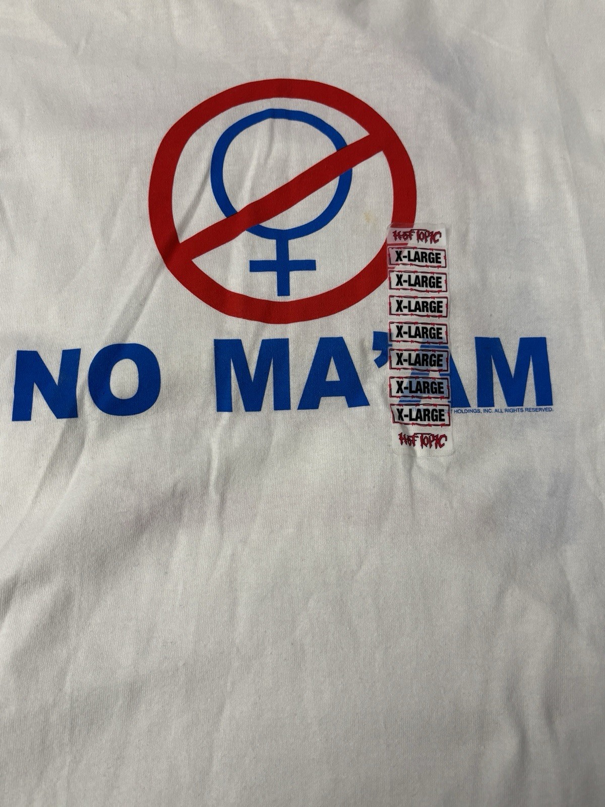 Married With Children Al Bundy NO MA’AM T- Shirt, White, Adult XL, NWT