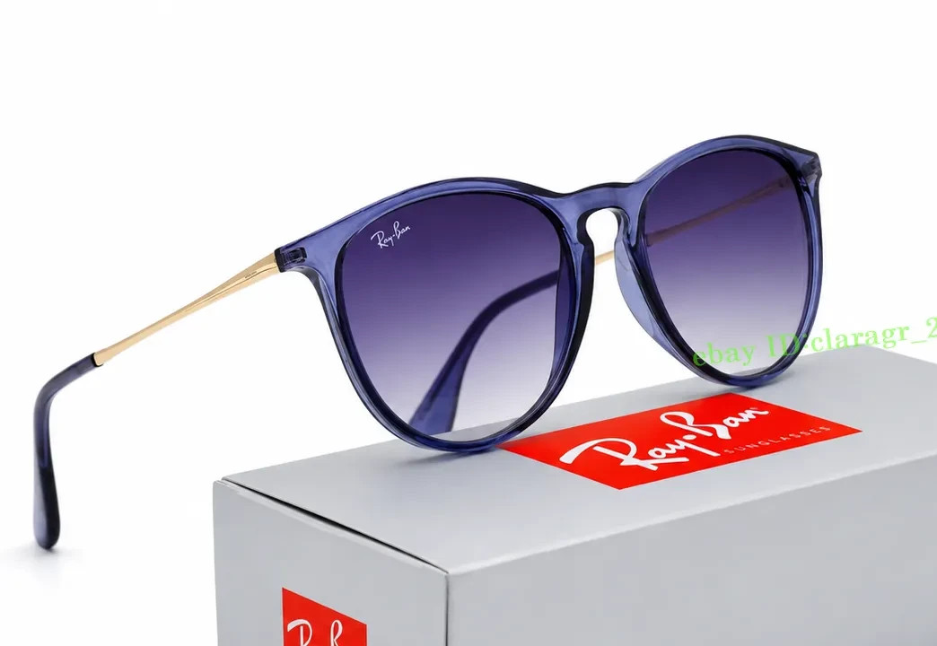 *New* Ray-Ban RB4171 Erika Sunglasses Grey Lenses Blue Frame 54mm UV400