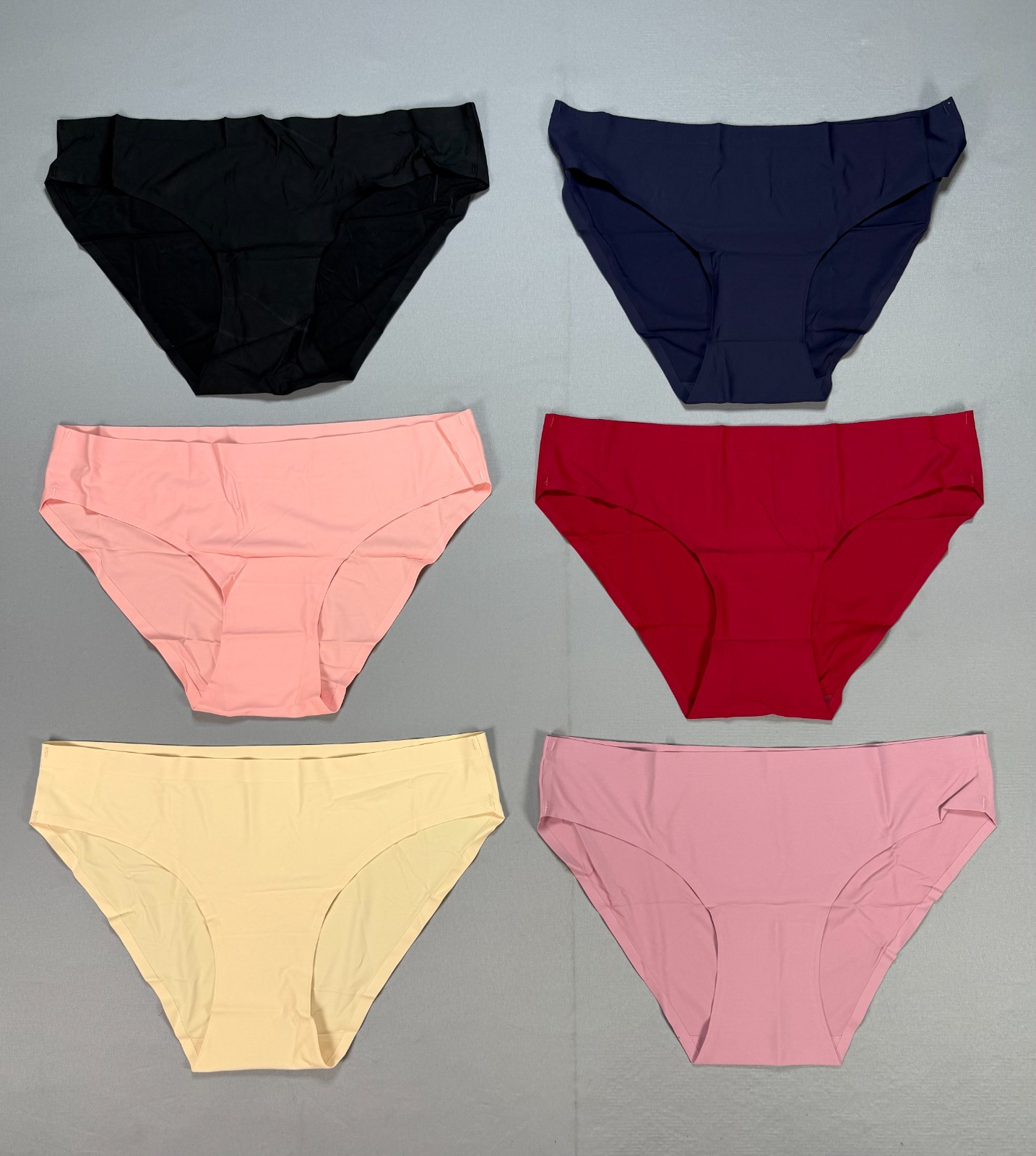 Pack of 6 Women’s No-Show Stretch Breathable Bikini Panties Sz Medium Multicolor