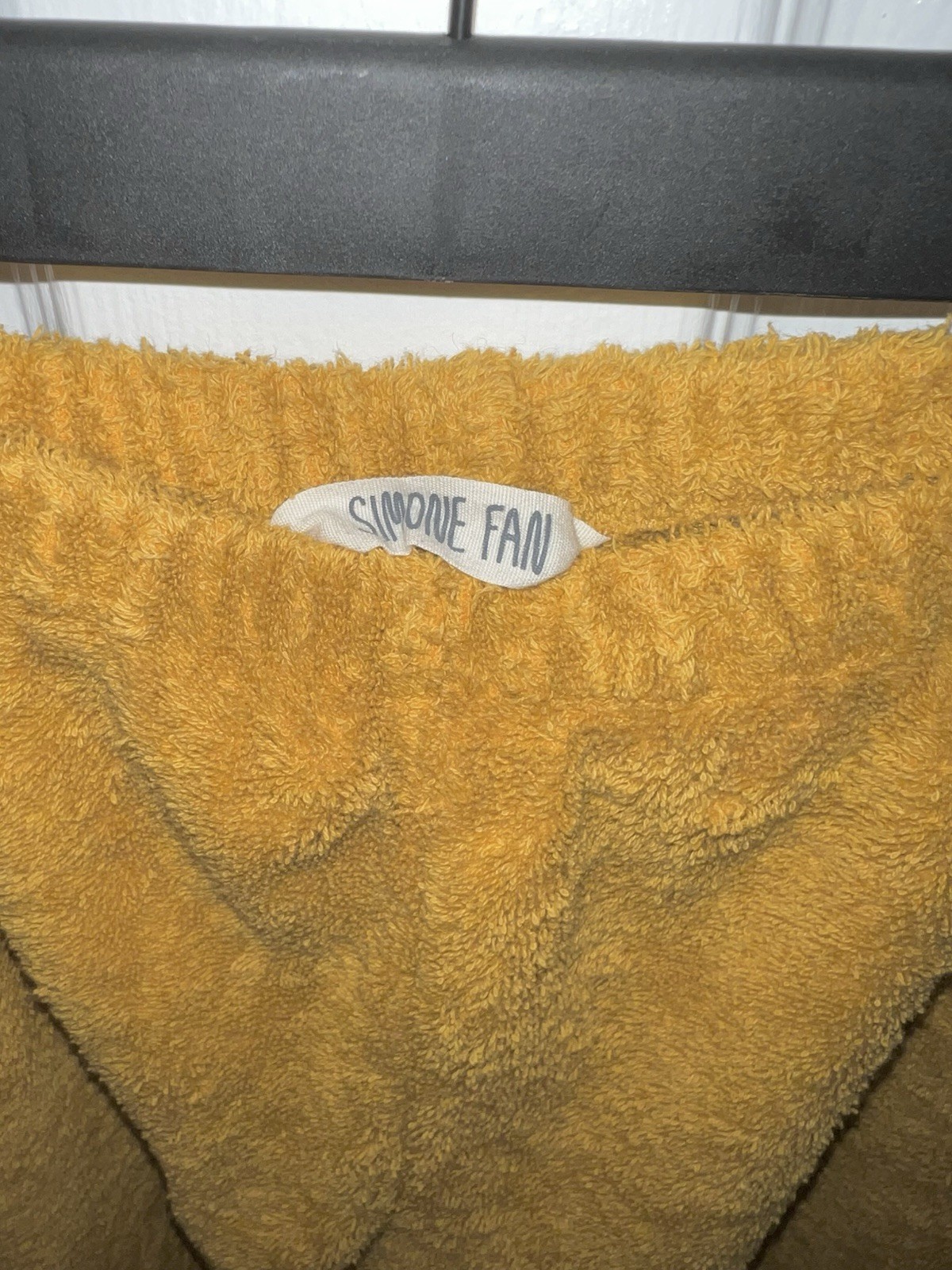 Simone Fan ‘The Pant’ Plush Terry Cloth Pool Lounge Sun Yellow Small