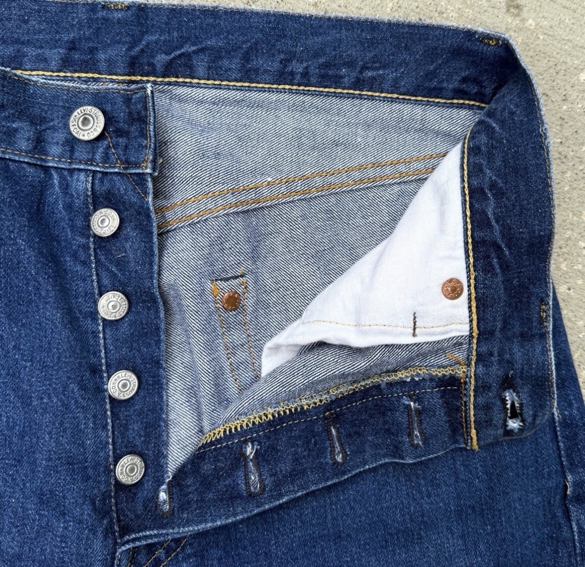 Levi’s LVC 501XX 1955 Era Selvedge Big E Valencia W31 L36 Made USA Vintage