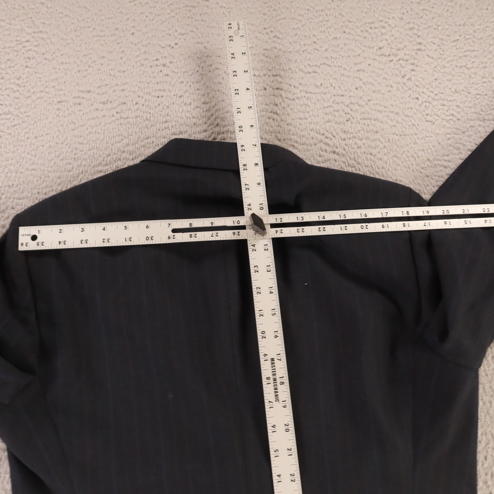 Towncraft Jacket S Blue Pinstripe Wool Polyester Worsted Wool Twill Blazer 38R