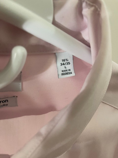 Calvin Klein Infinite Non-Iron Slim Fit Dress Shirt Size 16 1/2-34/35 (Pink)