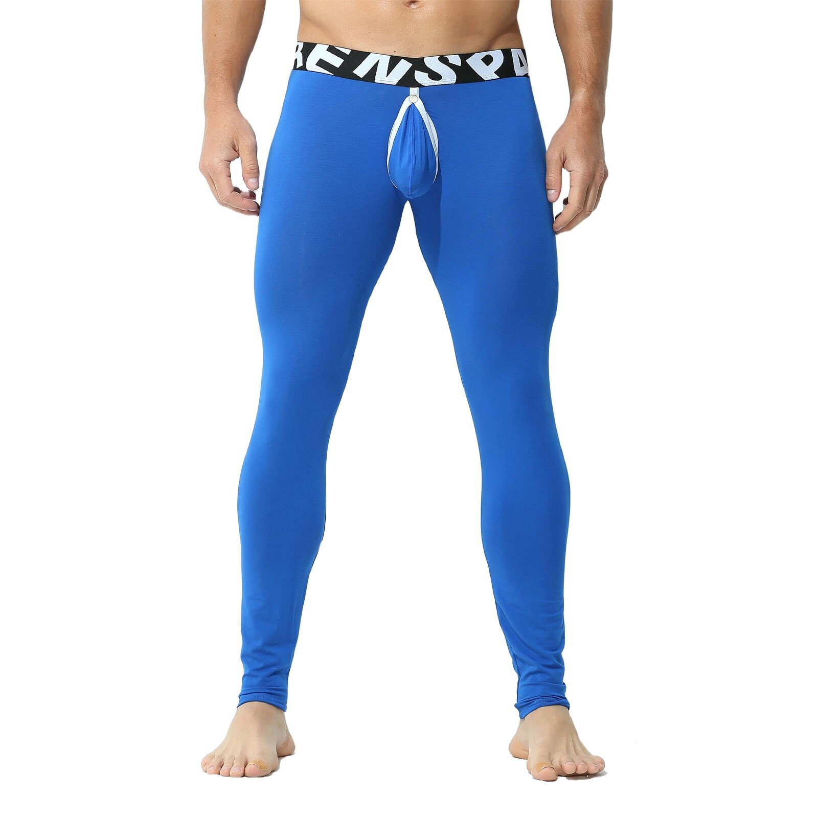 Men Sexy Thermal Long Johns Legging Pants U Convex Seperate Pouch Soft Underwear