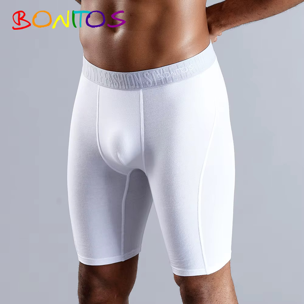 Men’s Long Leg Cotton Boxer Shorts Soft Stretch Breathable Premium Underwear