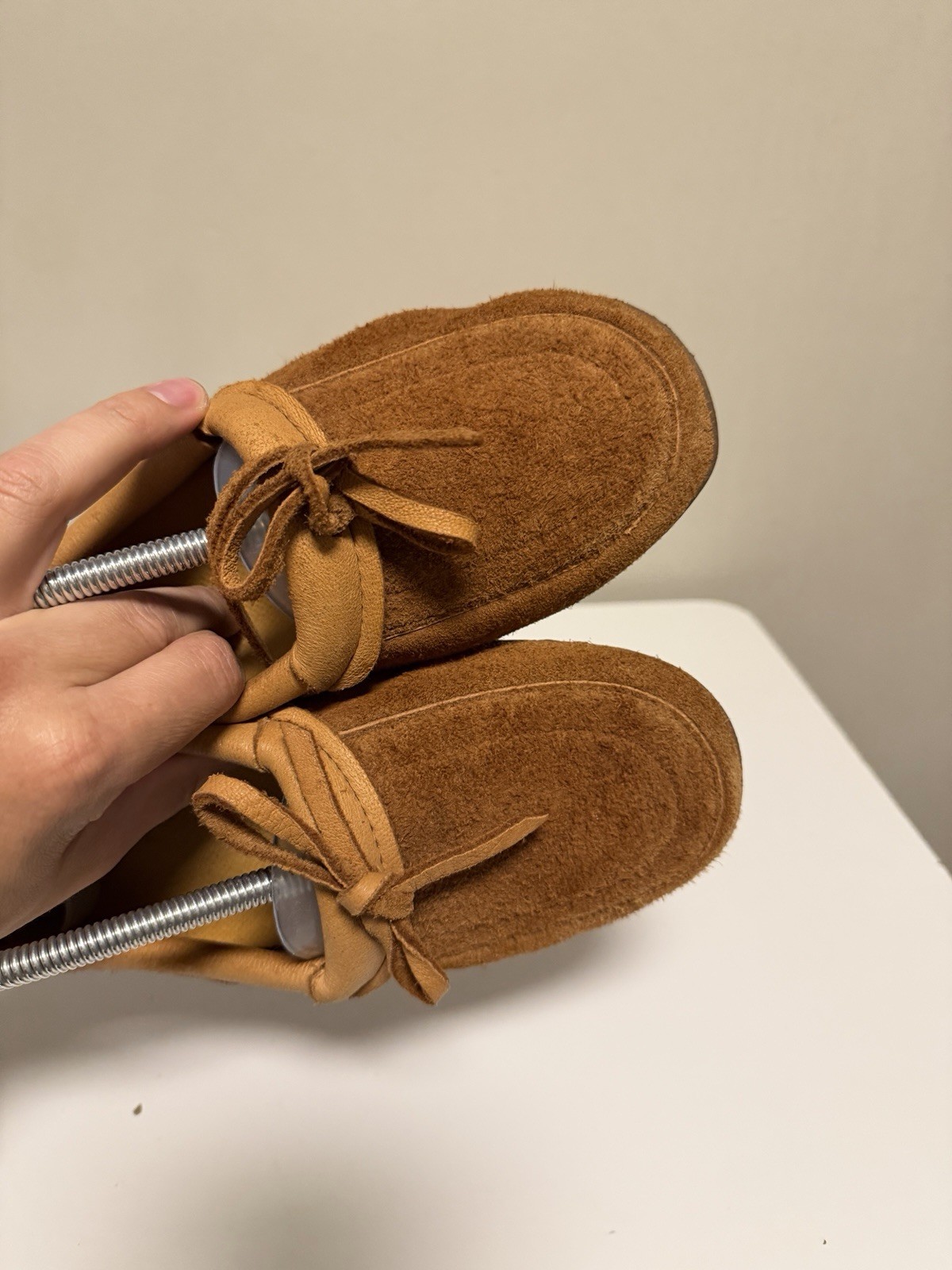Stager Mukluks Steger Scout Moccasin Suede Leather Chestnut Women’s US 7
